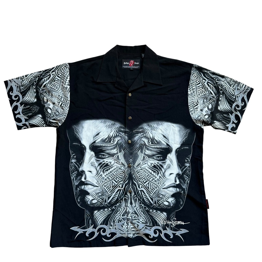 Vintage 2002 Rolling Stones Tattoo You Shirt Dragonfly Mens Large Black Graphic‎